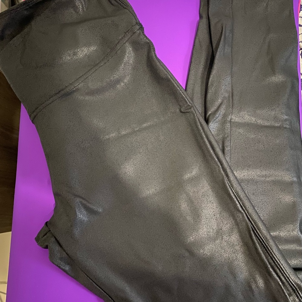 Time and Tru Glossy Black Leggings